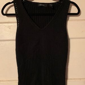Express knit crochet sleeveless top